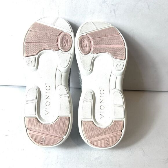 Vionic Womens 6 Slip On Knit Gray Glitter Comfort Casual Rubber Sole Shoe KALLIE - Picture 9 of 9